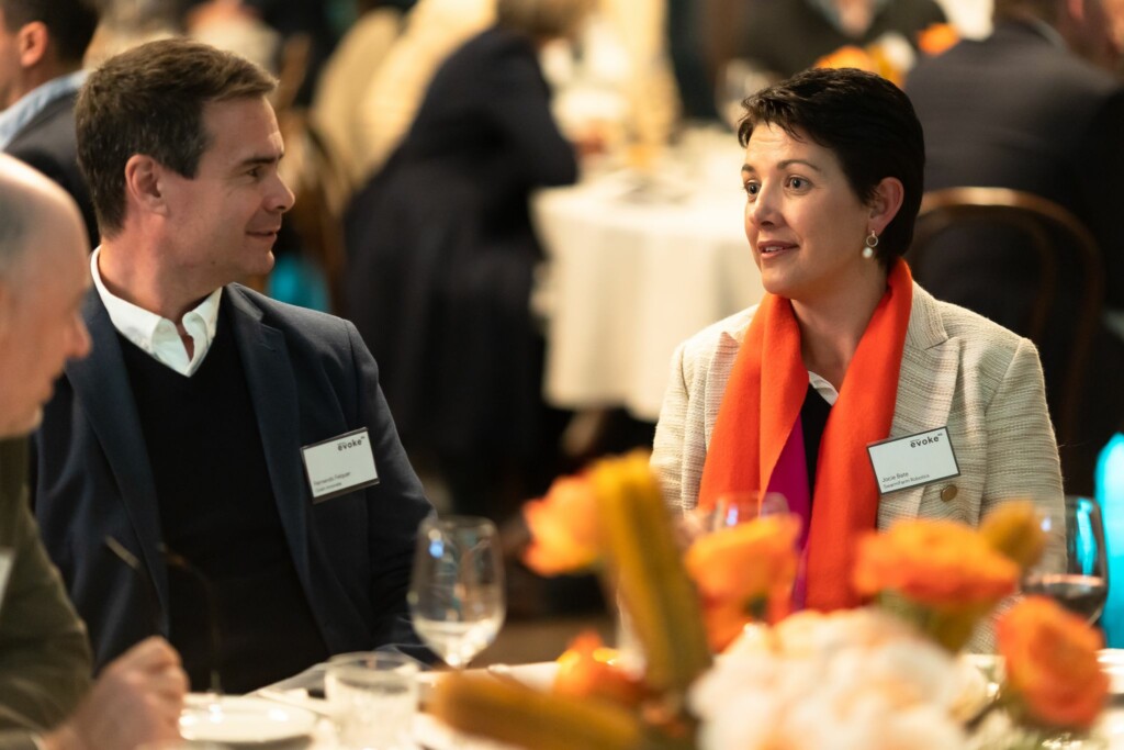 Fernando Felquer and Jocie Bates at the evoke<sup>AG.</sup> 2022 Investor Pitch Dinner 