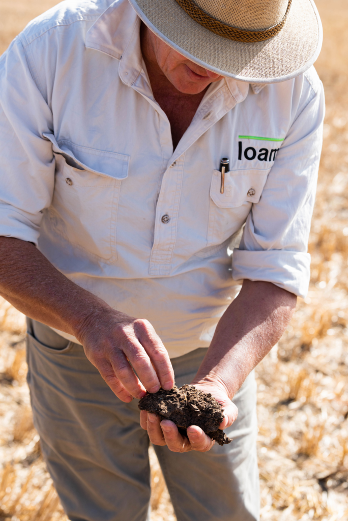 Guy Webb, co-founder Loam Bio, on farm at Wirrinya NSW by Rachael Lenehan